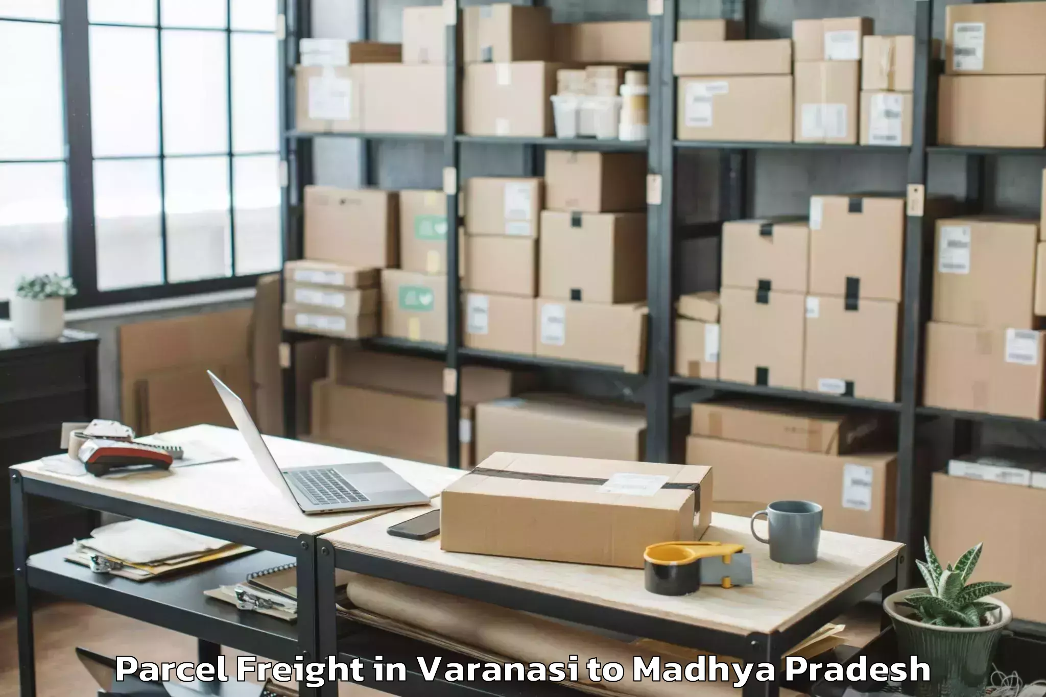 Varanasi to Hatod Parcel Freight Booking